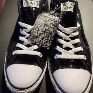 Black Sequin Converse Allstars